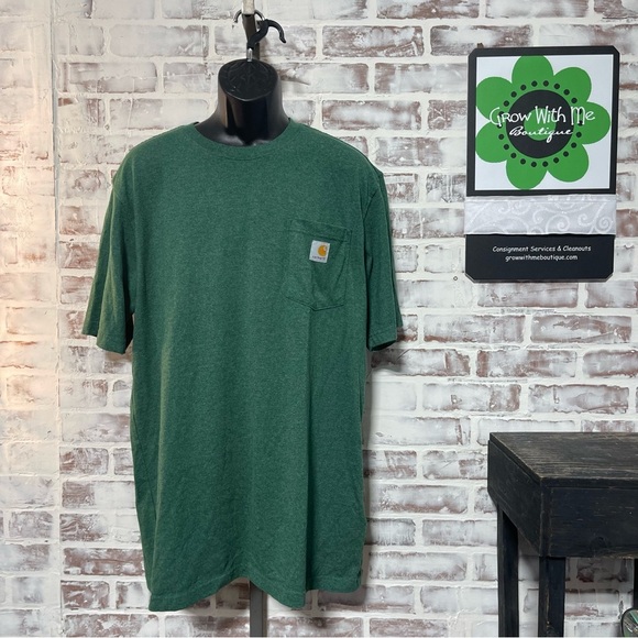 Carhartt Green Short Sleeve Tee large Tall - Picture 1 of 6